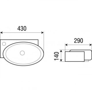 Раковина подвесная WW SK  Арт. AISBACH 5011L 10000003874